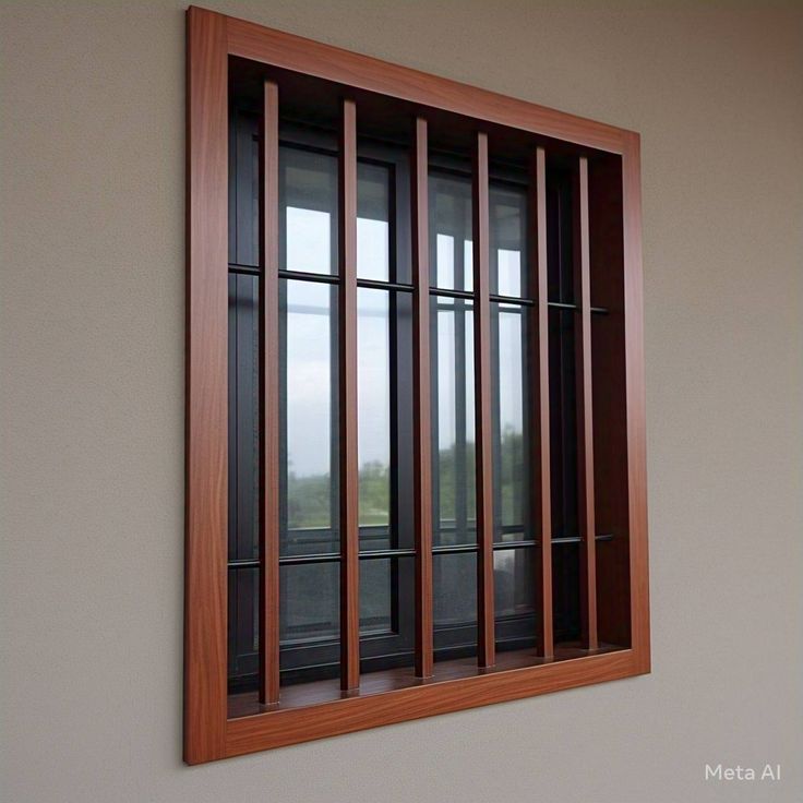 Wooden Window with Steel Frame