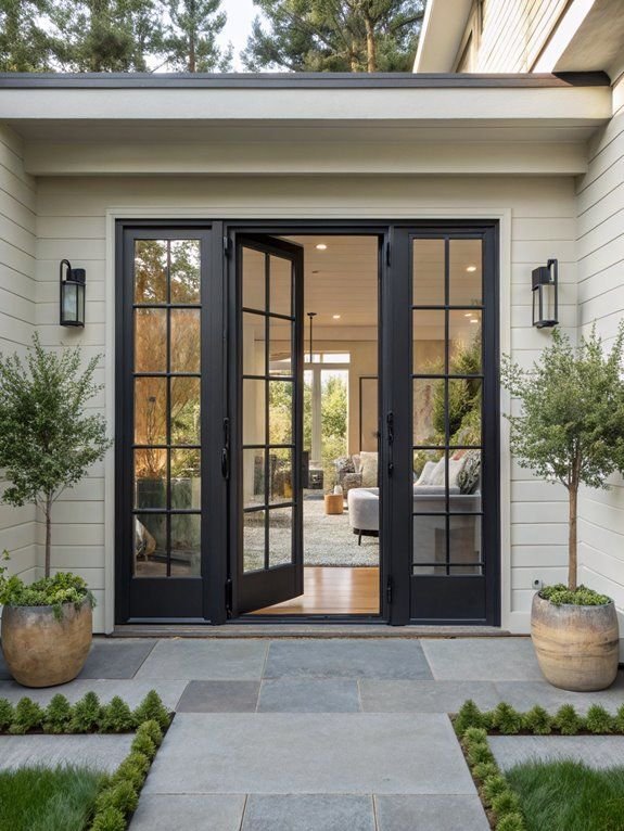 powder-coated steel doors and painted steel doors